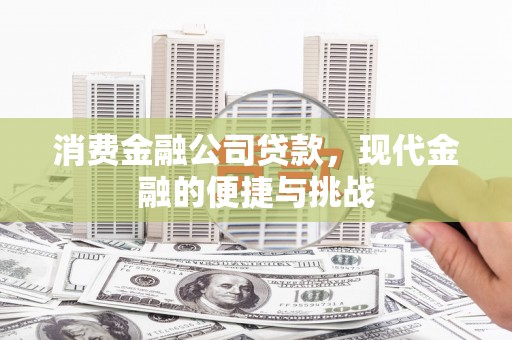 普格消费金融公司贷款，现代金融的便捷与挑战