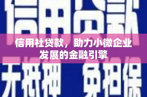 普格信用社贷款，助力小微企业发展的金融引擎