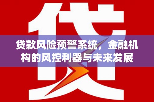 普格贷款风险预警系统，金融机构的风控利器与未来发展