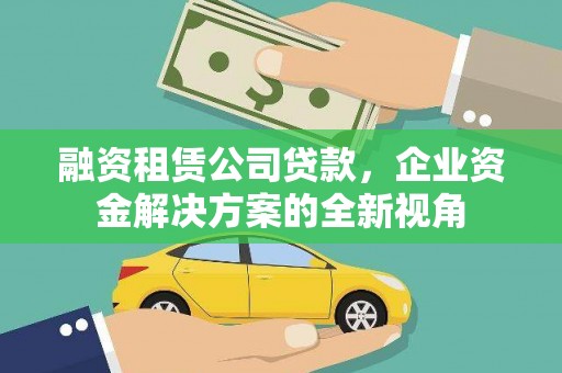 普格融资租赁公司贷款，企业资金解决方案的全新视角