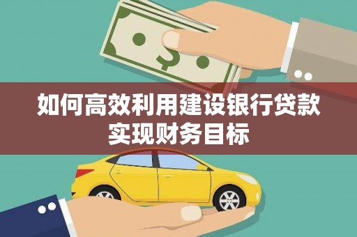 普格如何高效利用建设银行贷款实现财务目标