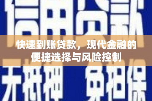 普格快速到账贷款，现代金融的便捷选择与风险控制