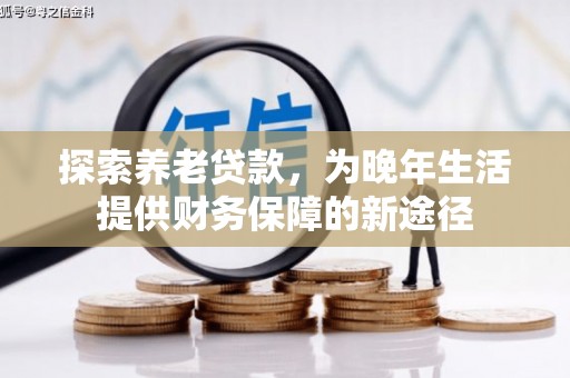 普格探索养老贷款，为晚年生活提供财务保障的新途径