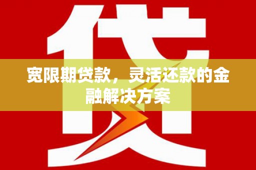 普格宽限期贷款，灵活还款的金融解决方案