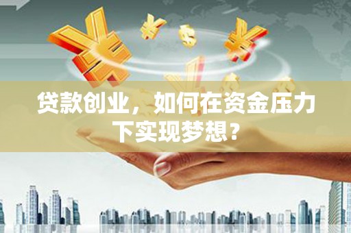 普格贷款创业，如何在资金压力下实现梦想？