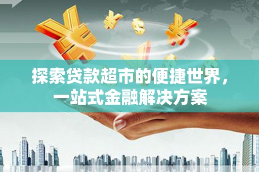普格探索贷款超市的便捷世界，一站式金融解决方案