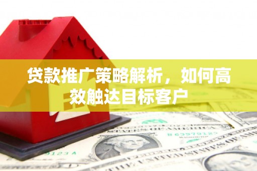 普格贷款推广策略解析，如何高效触达目标客户