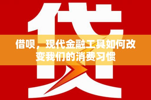 普格借呗，现代金融工具如何改变我们的消费习惯