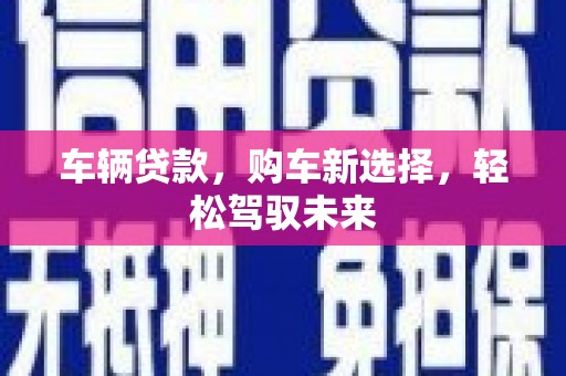 普格车辆贷款，购车新选择，轻松驾驭未来