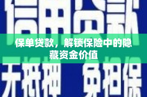 普格保单贷款，解锁保险中的隐藏资金价值