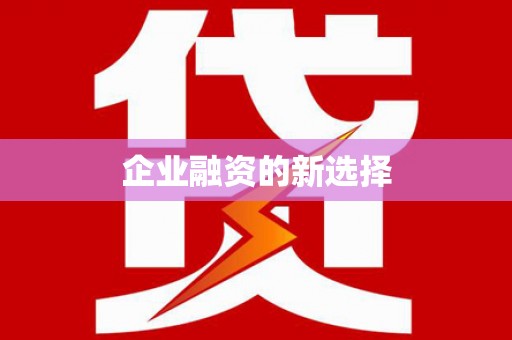 普格企业融资的新选择