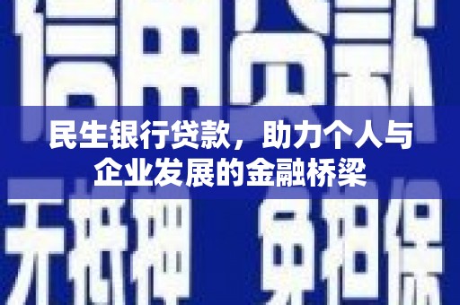 普格民生银行贷款，助力个人与企业发展的金融桥梁