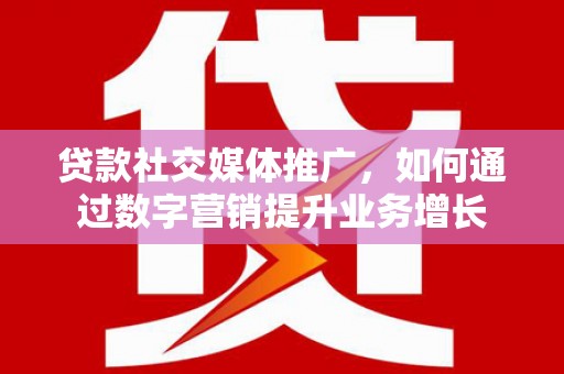 普格贷款社交媒体推广，如何通过数字营销提升业务增长