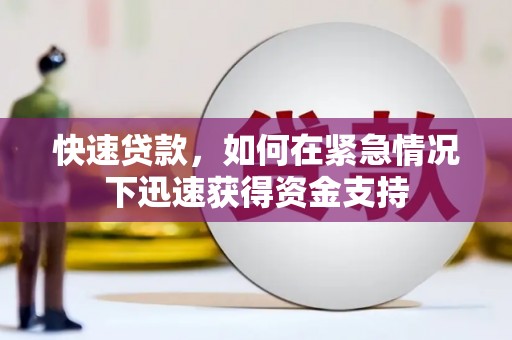 普格快速贷款，如何在紧急情况下迅速获得资金支持
