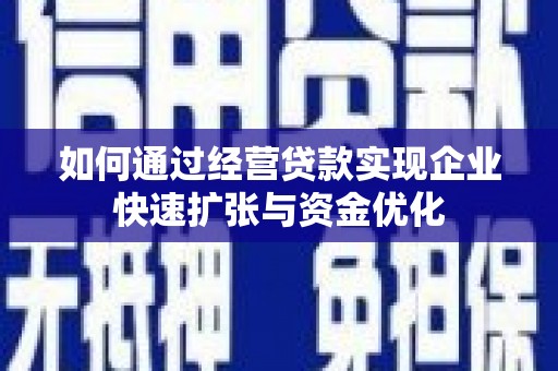普格如何通过经营贷款实现企业快速扩张与资金优化