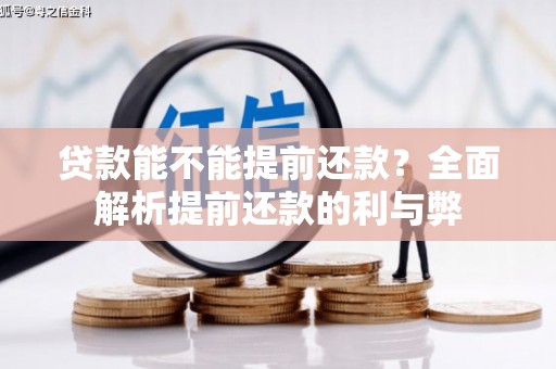 普格贷款能不能提前还款？全面解析提前还款的利与弊
