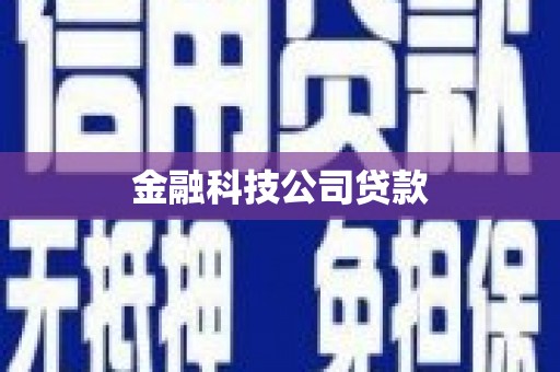 普格金融科技公司贷款