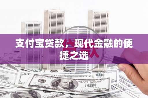 普格支付宝贷款，现代金融的便捷之选