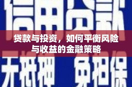 普格贷款与投资，如何平衡风险与收益的金融策略
