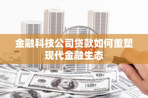 普格金融科技公司贷款如何重塑现代金融生态