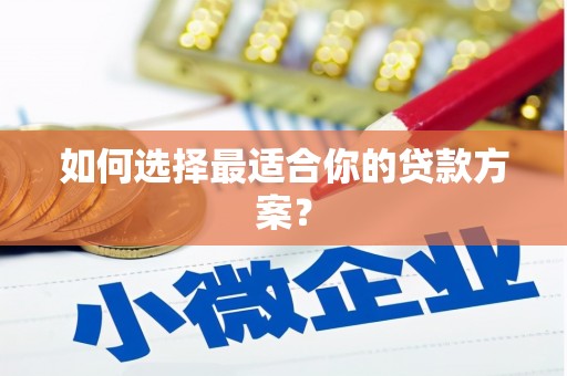 普格如何选择最适合你的贷款方案？